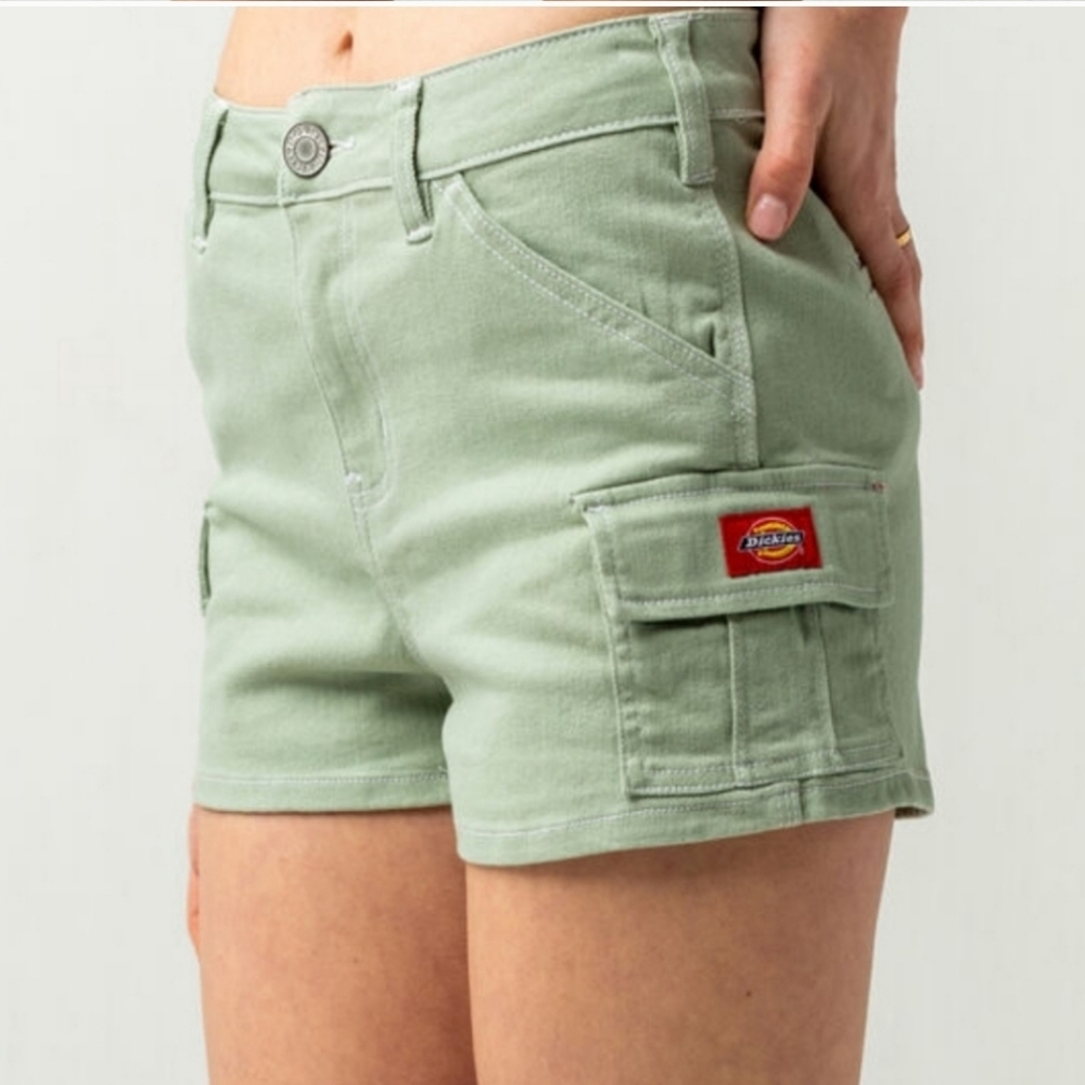 Dickies High Rise Flex Sage Twill Cargo Shorts